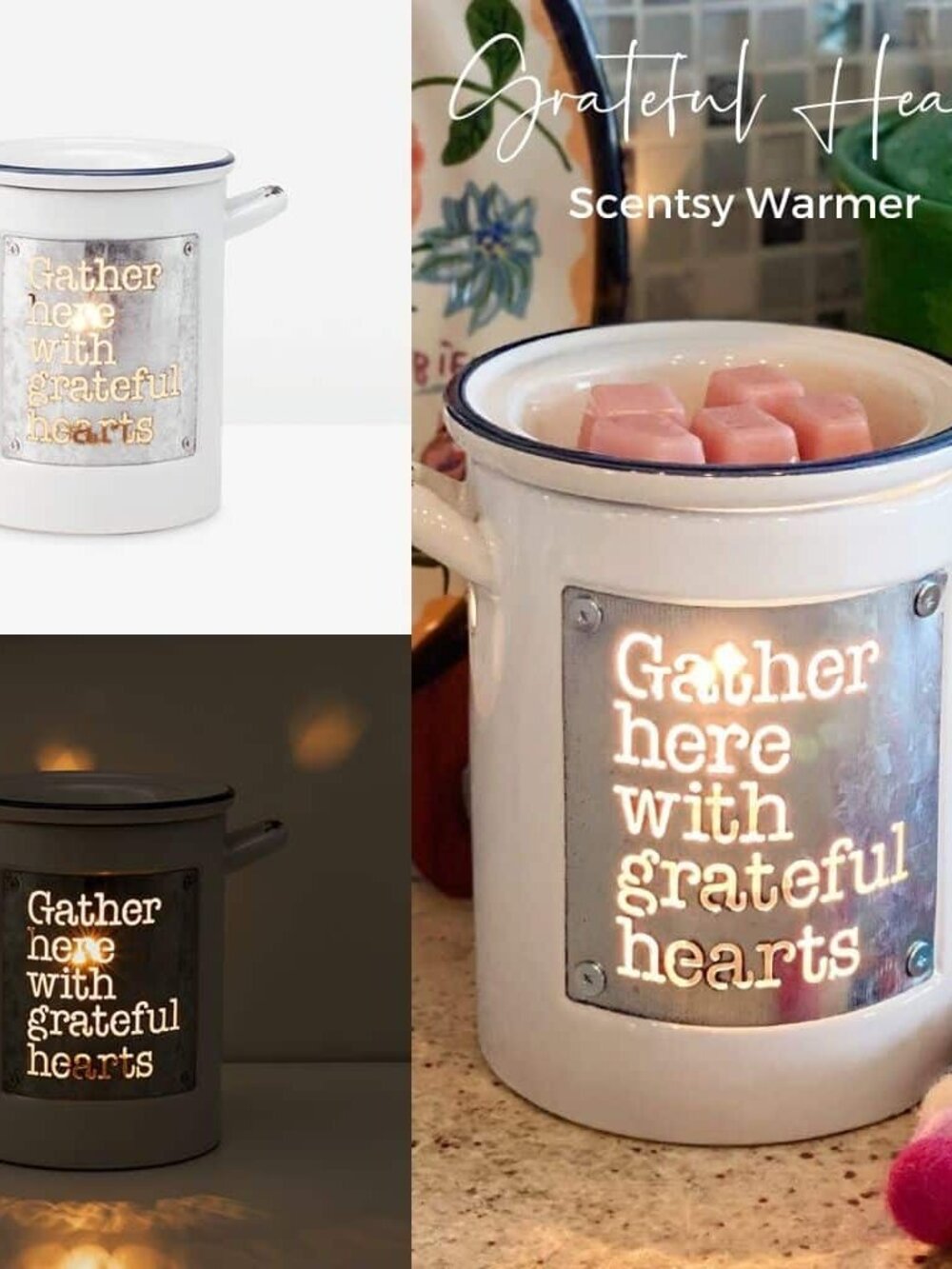 Scentsy GRATEFUL HEARTS Scented Wax Warmer NIB